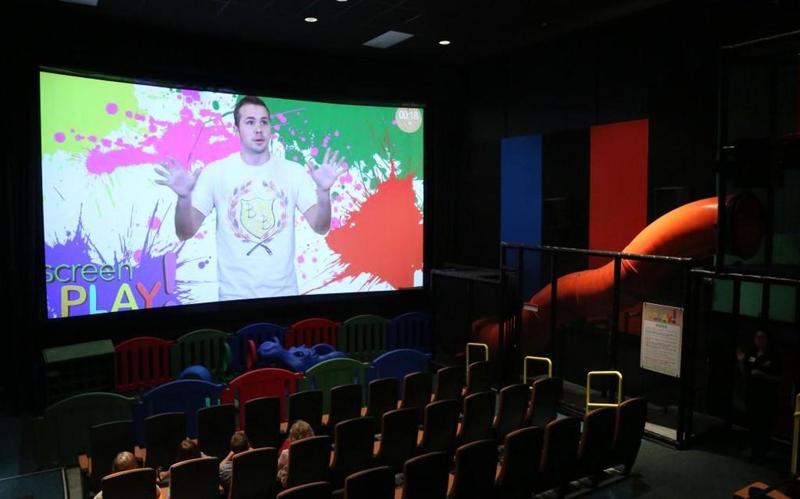 Kids can head to the playground in B&B Shawnee’s new ScreenPlay theater before the movie and during intermission.