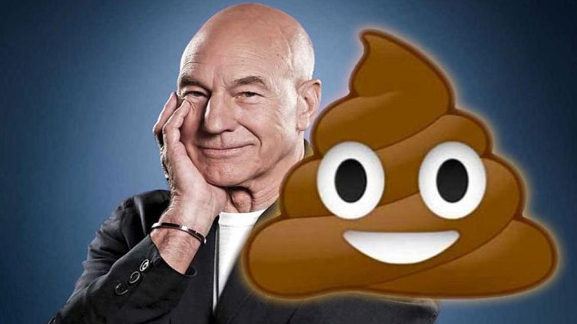 Patrick Stewart, best known as “Star Trek’s” refined Capt. Picard and Professor X in “X-Men,” will voice the poop emoji in “The Emoji Movie.”
