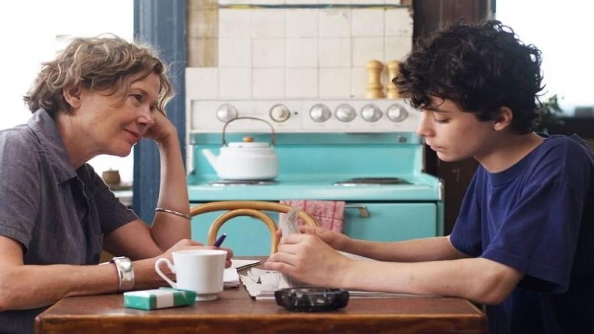 Dorothea (Annete Bening) decides to enlist some help to ensure her son, Jamie (Lucas Jade Zumann), grows up to be a decent man in “20th Century Women.”
