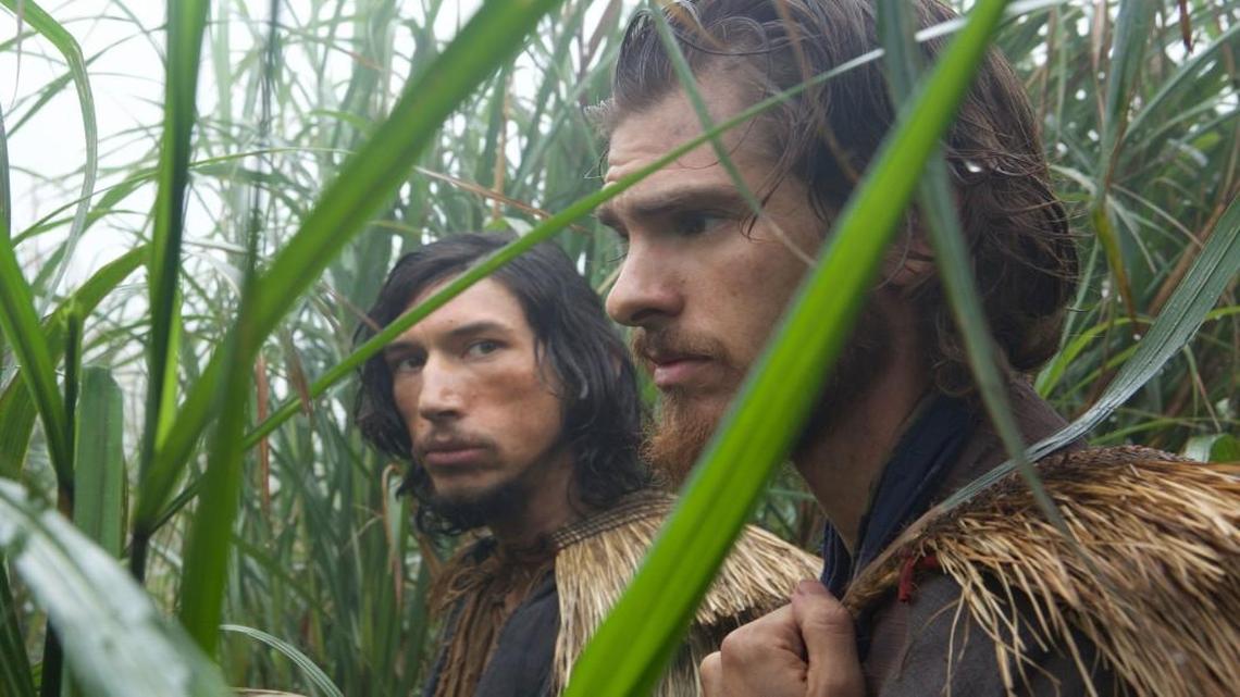 Two Catholic priests (Adam Driver, left, and Andrew Garfield) must stay in hiding to avoid the Japanese Inquisition in “Silence.”