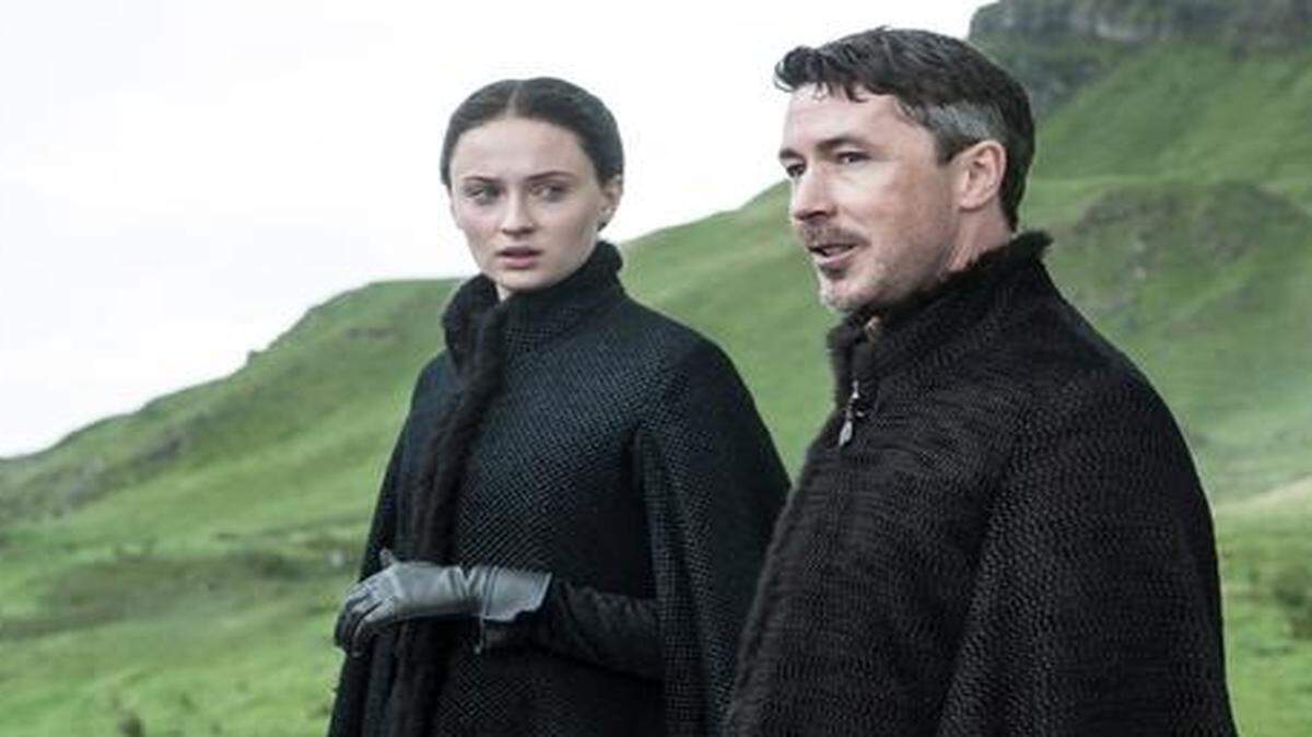 
Sansa (Sophie Turner) still has her creepy caretaker Petyr Baelish (Aidan Gillen), but she’ll have to grow up soon.
