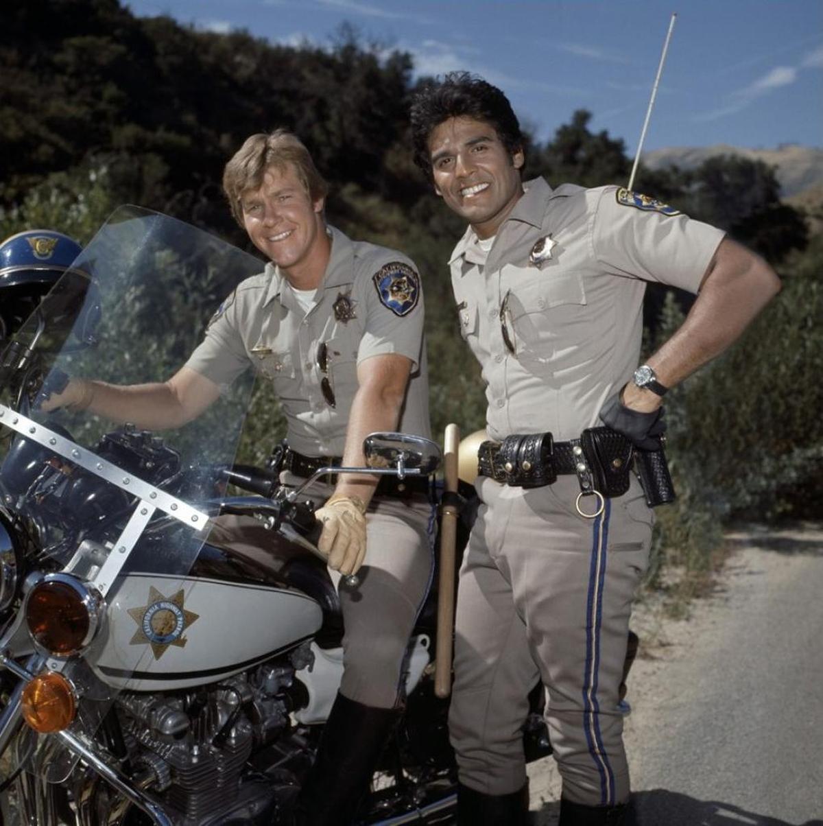 Larry Wilcox and Erik Estrada starred in the original “CHiPs” on TV.