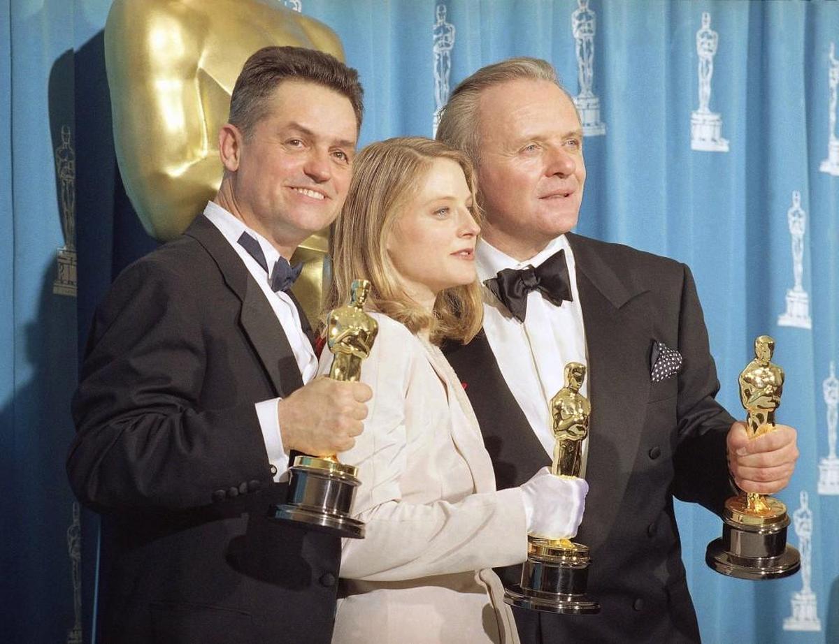 In 1991, “The Silence of the Lambs” won Oscars for director Jonathan Demme (left) and stars Jodie Foster and Anthony Hopkins.
