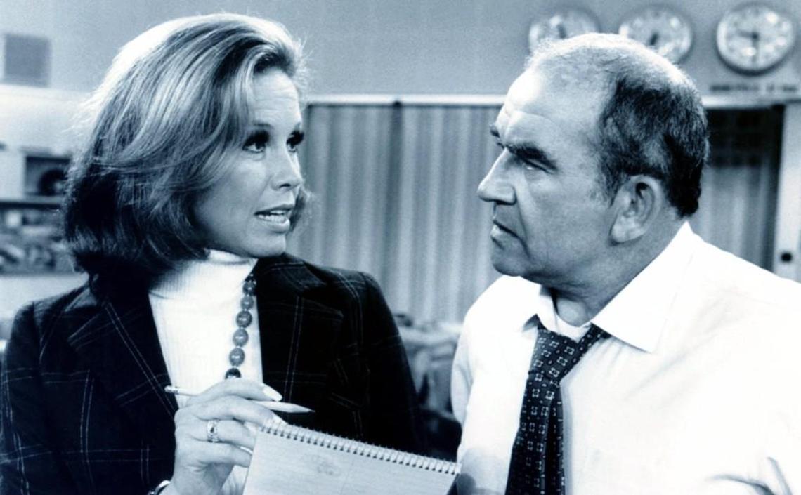 In perhaps his most famous role, Ed Asner played Lou Grant, the grumpy boss with a warm heart on TV’s “The Mary Tyler Moore Show.”