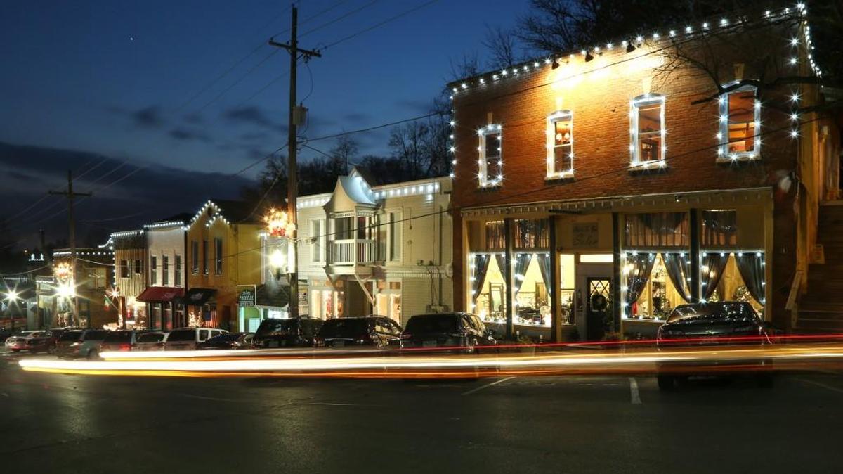 Parkville’s Main Street becomes especially charming for the holidays.