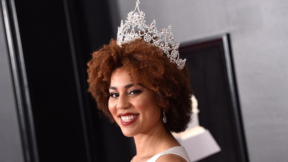 Joy Villa at the 60th annual Grammy Awards at Madison Square Garden on Sunday in New York.