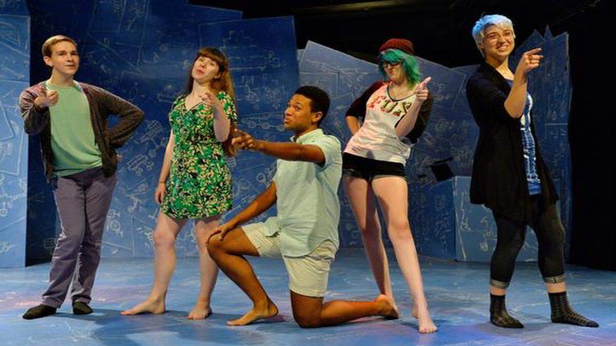 
The Coterie’s new Project Pride will perform at KC Fringe. Appearing: members (from left) Josh Metje, 15, Blue Springs; Claire Davis, 18, Lee’s Summit; Christian Williams, 17, Kansas City, North; Leanna Varney, 15, KC; and Leah Brownlee, 18, KC.
