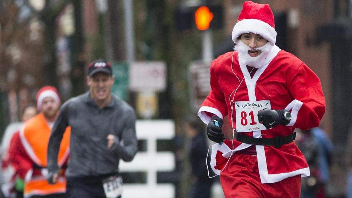 The Santa Dash in Westport can make anyone a Santa.