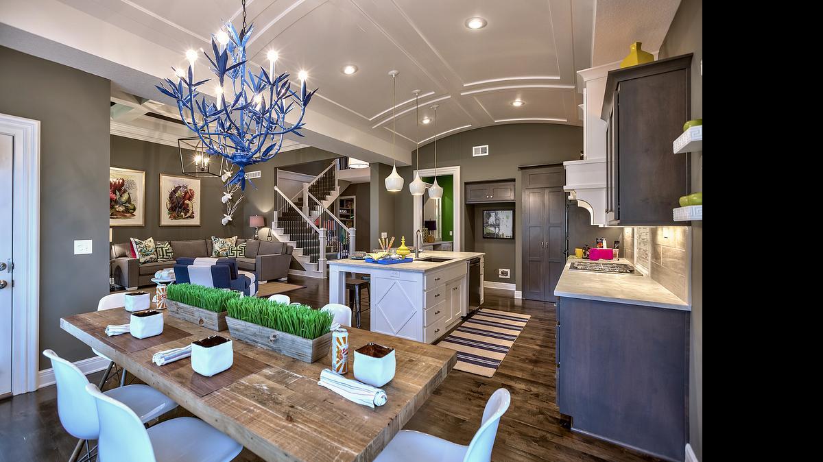 
A former model home, the 1
½ story Shelby EX boasts all the extras Rodrock Homes puts in its homes, such as this beautifully outfitted gourmet kitchen. This residence is available for sale and immediate occupancy.

