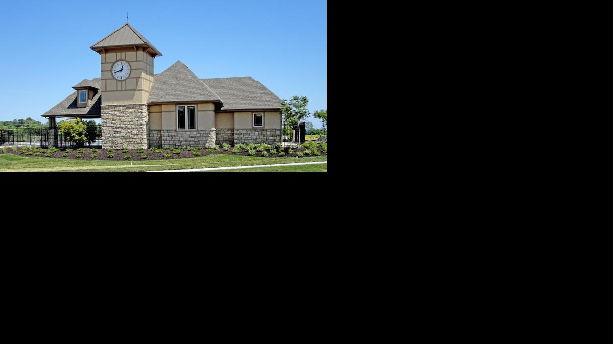 
A picturesque cabana is part of the extensive amenities package available at Bluestem. Additional amenities include a swimming complex with a full-size pool, children’s pool, sport court and play area, as well as more than 1.5 miles of walking trails. 

