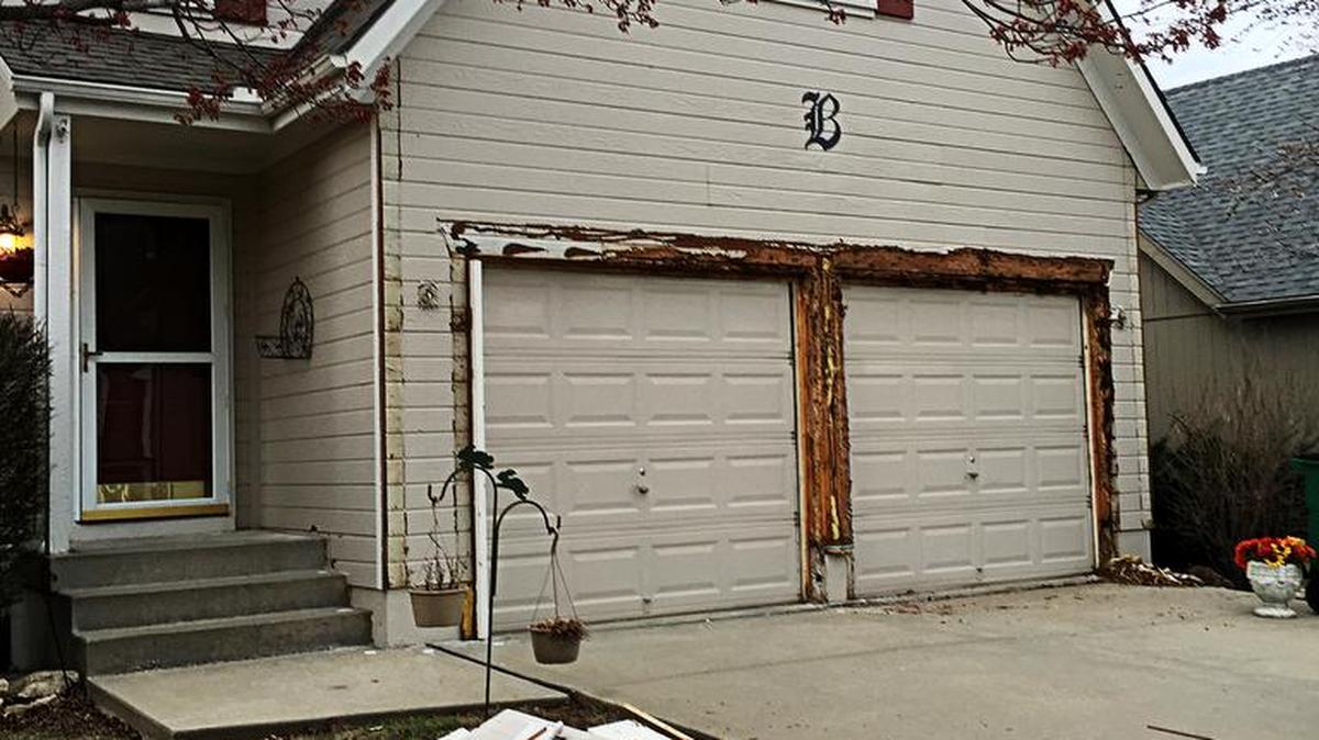 This house, purchased by House Buyers KC, had extensive termite damage that is now being repaired.