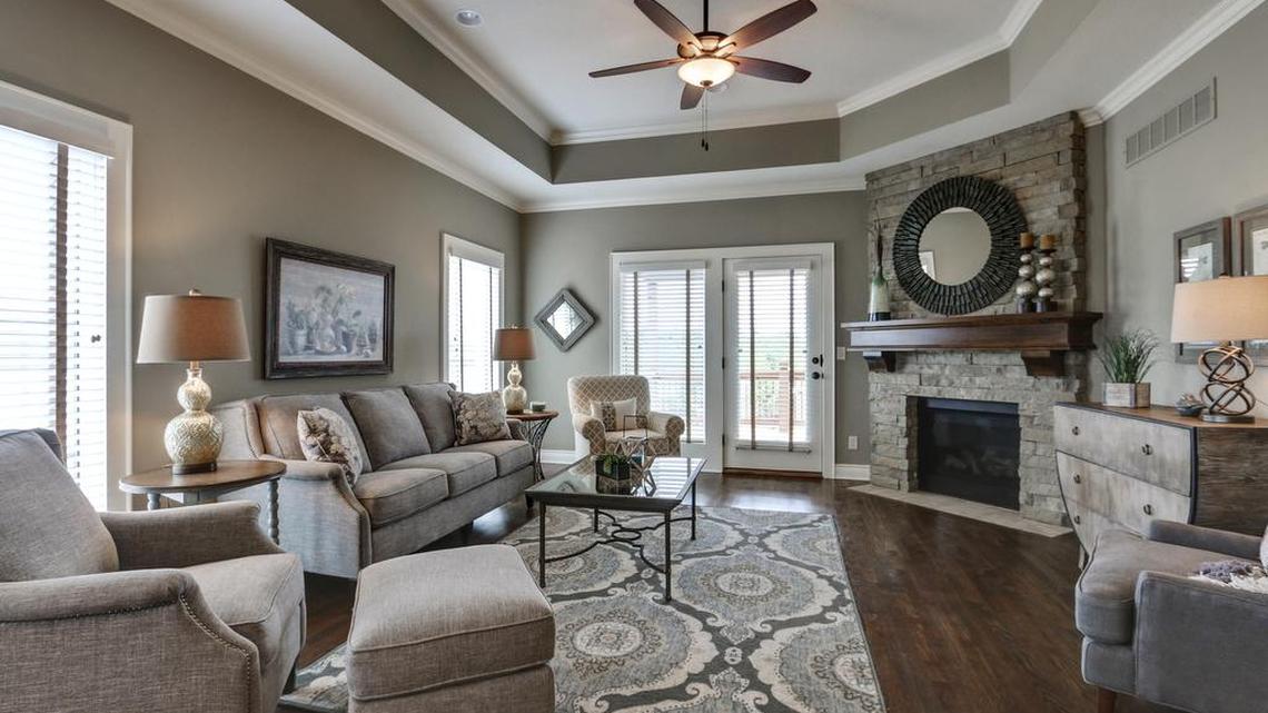 An open floor plan and rich architectural details create an inviting living space at Covington Court.