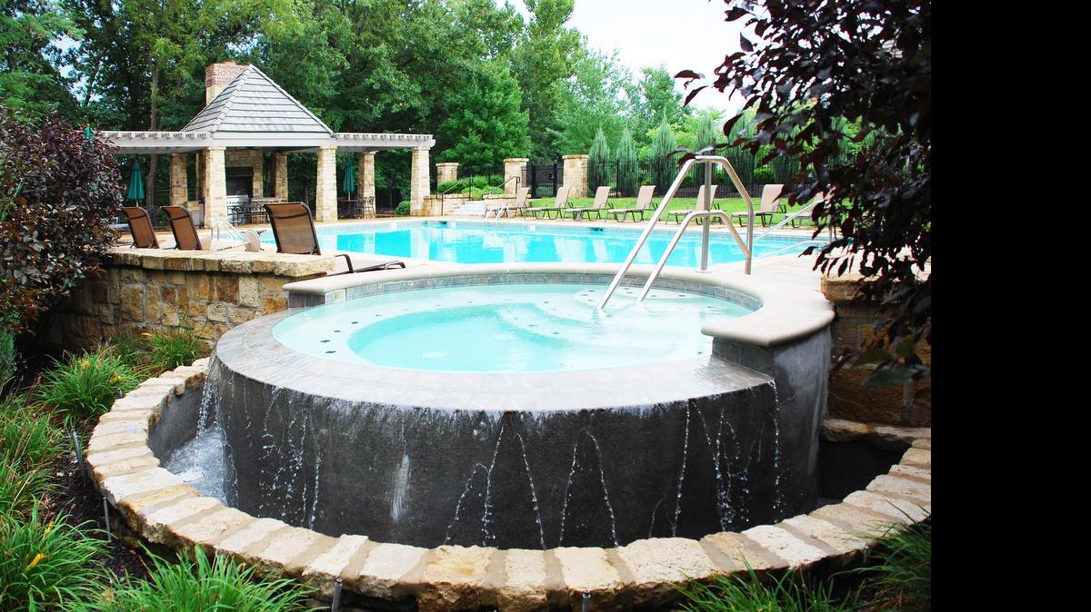 
The swimming pool and hot tub at the Gate House in Shoal Creek Valley are popular spots for residents during the summer. 
