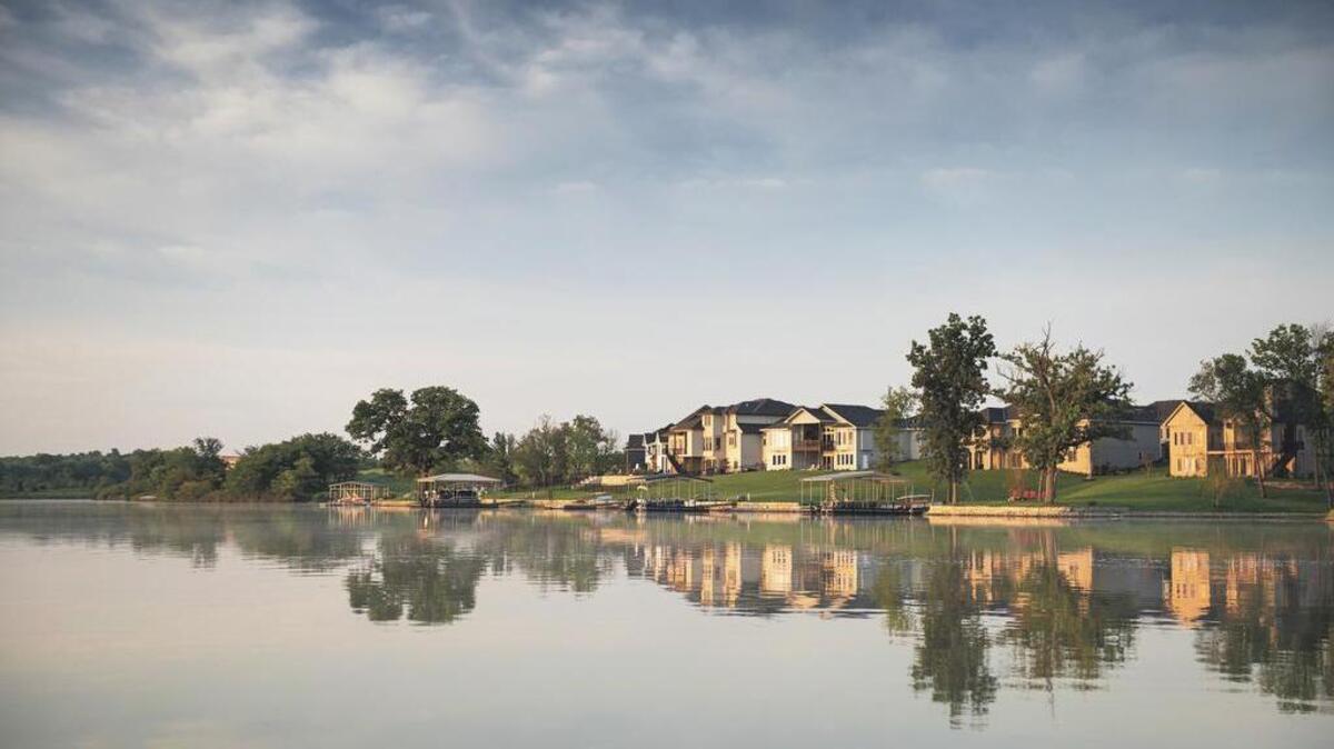 Homes in Creekmoor offer resort-style living with stunning lake views.