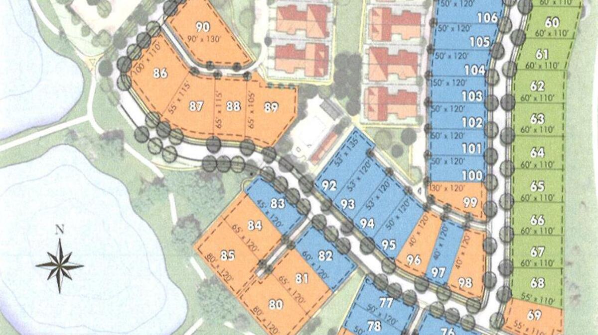 Meadowbrook Park features a variety of residential living options. The single family home lots are nestled among trees and lakes in a park setting.