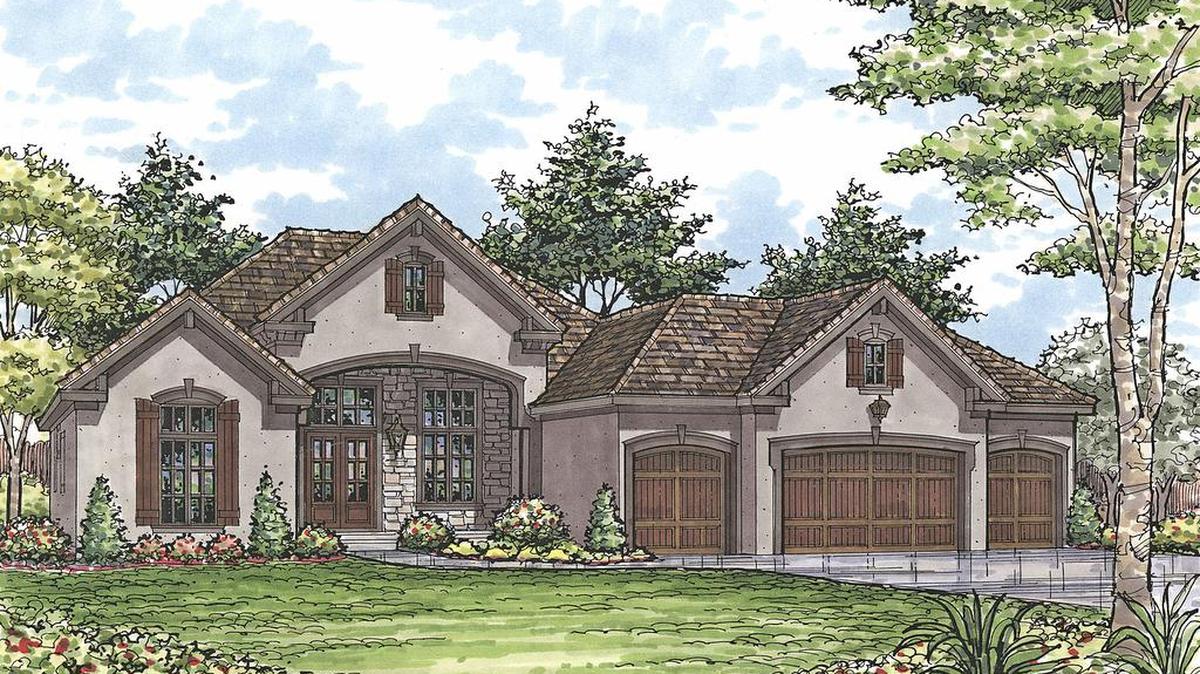 
Don Julian Builders’ “Fire, Water and Ice”-themed home in Parkville, Tour No. 1 at 6049 Southlake Drive, is a reverse 1
1/2-story, four-bedroom, 3
1/2 bathroom, 4,452-square-foot plan.

