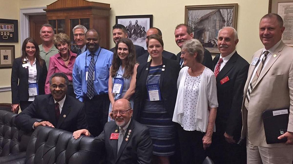 Members of the Kansas City Regional Association of Realtors (KCRAR) meet with regulatory agency staff and lawmakers, U.S. Rep. Emanuel Cleaver (D-Missouri), on Capitol Hill to discuss and advocate for real estate issues.
