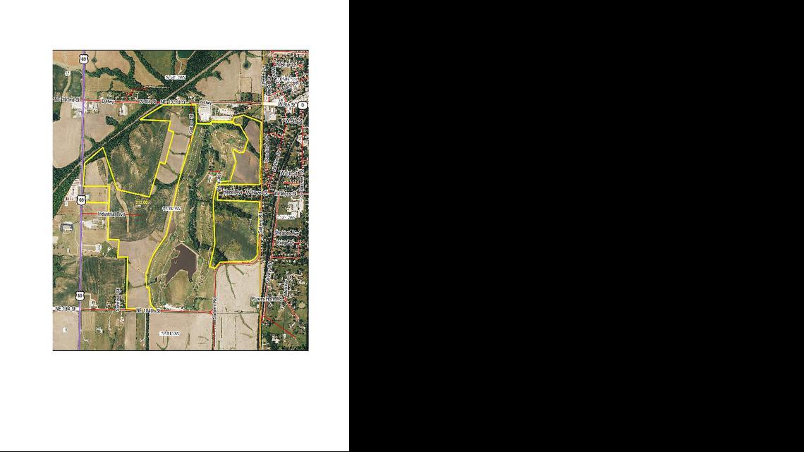 
This tract of 212 acres on 184th Street in Lawson also has potential as a residential development. It is surrounds the Lawson golf course.
