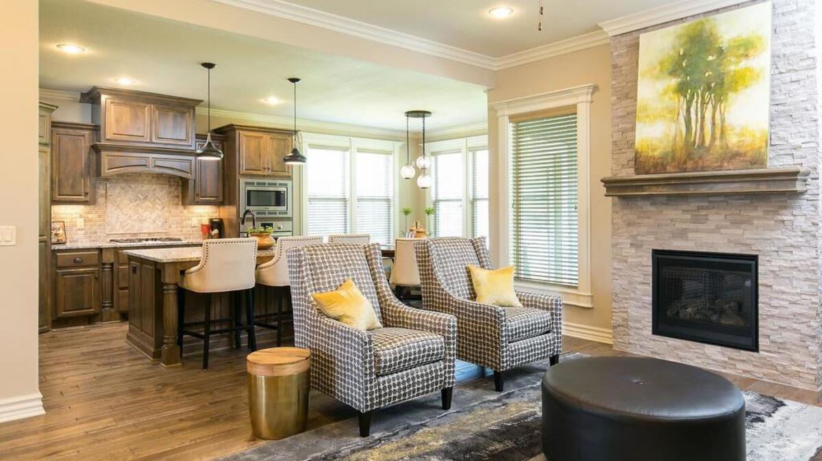 The open floor plan is designed to maximize the space with luxury finishes and custom elements.