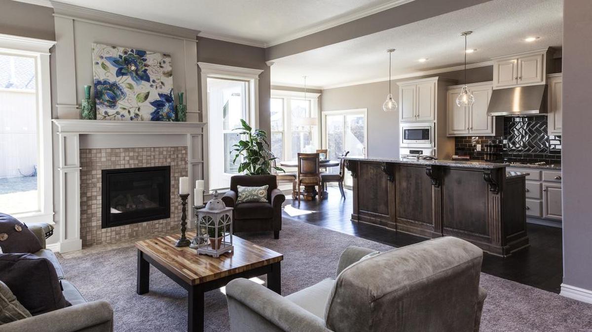 This Sheffield plan by Summit Custom Homes comes fully equipped with an upgraded kitchen appliance package, including gas stove.