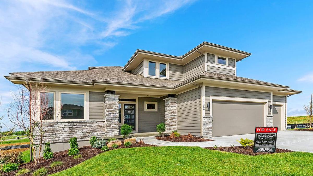Several move-in ready homes are available in Cedar Creek’s Valley Ridge neighborhood, including this four-bedroom, 3½-bathroom, 1½-story home from James Engle Custom Homes, priced at $562,170.