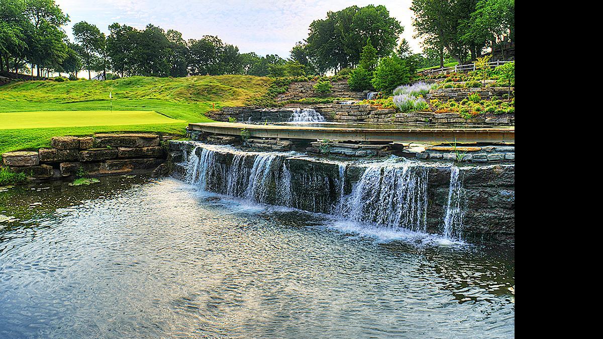 
This water fall along the Tom Watson Signature Design golf course at Loch Lloyd is just one example of the peaceful terrain. 
