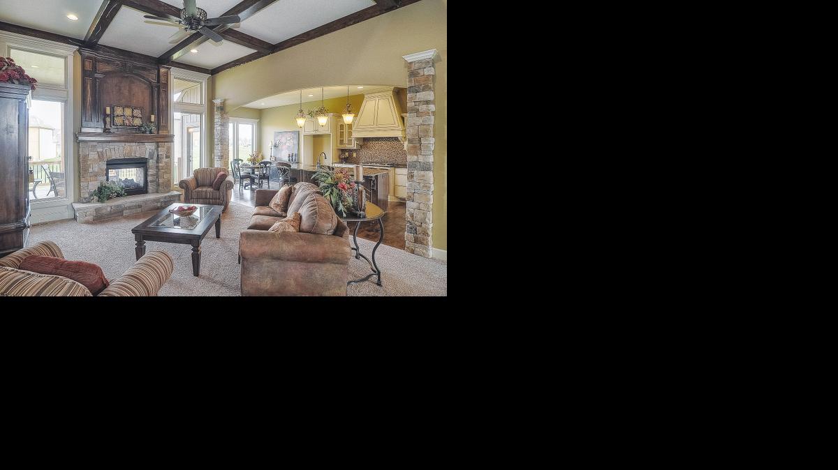 
This two-story home in Woodneath Farms was built by Klopfenstine Construction and has two loft areas, as well as two hidden play areas in one of the upstairs bedrooms.
