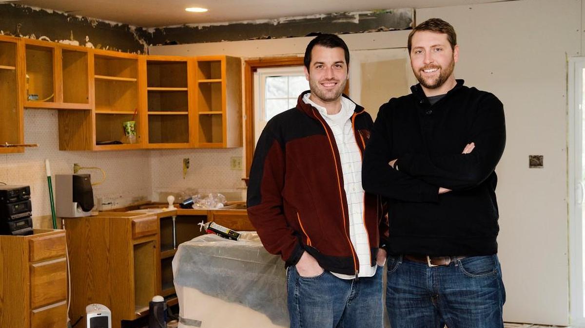 Brett Shelton, left, and Brandon Logan are the owners of KC Property Guys. They buy homes in any condition for cash, then renovate and resell them.