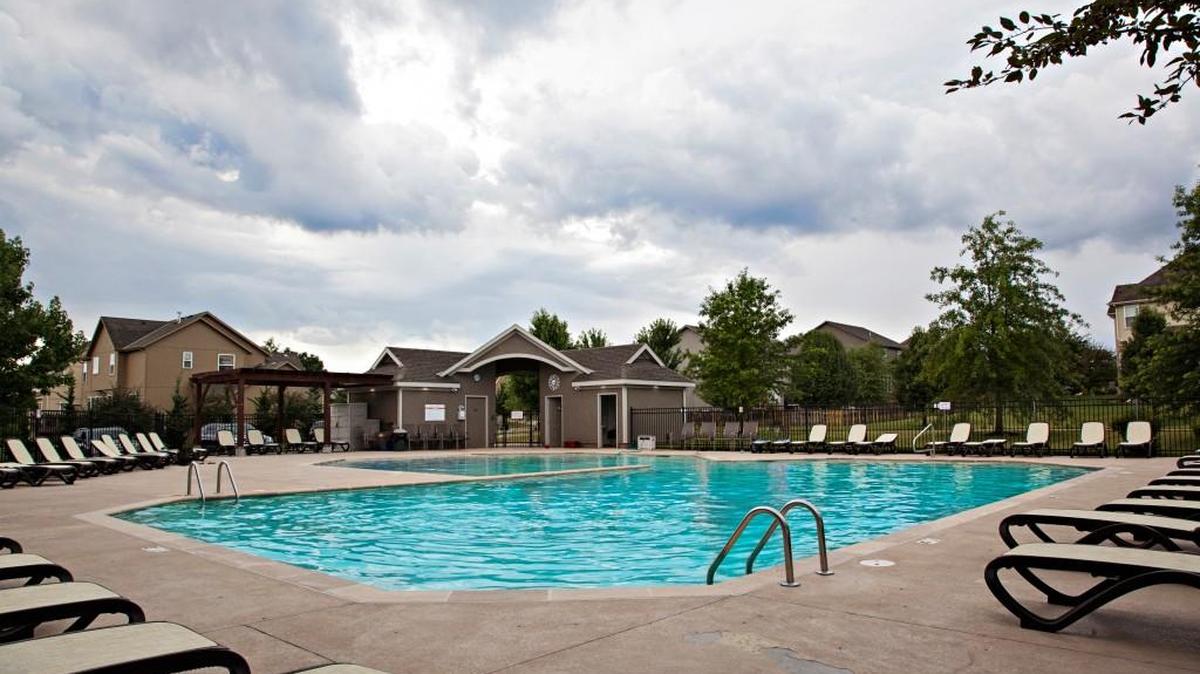 The swimming pool at the Estates of Highland Ridge is open and being used by families already living in the new subdivision. “It is hard to find a new subdivision that already has a pool in and that is established,” said Marti Lilja, an agent for Reece & Nichols.