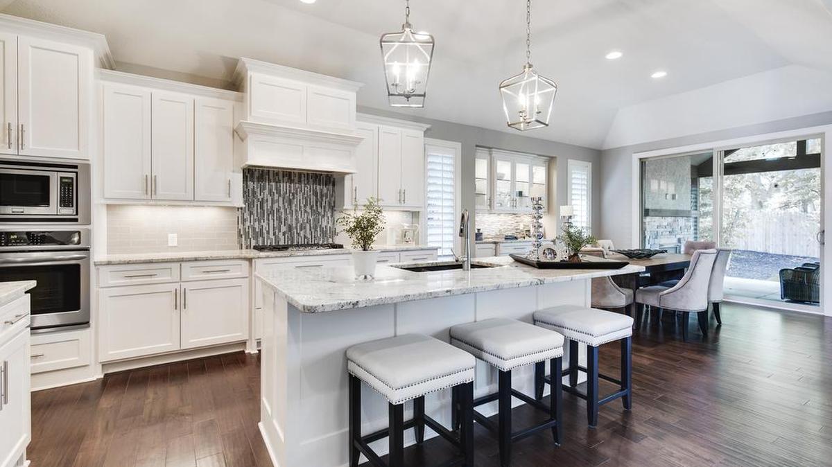 Numerous purchase opportunities await at Ridgestone Meadows, a picturesque community in Shawnee. Choose from scenic homesites or speculative homes in varying stages of completion. The community’s model home/sales office is also for sale, ideal for buyers who want to accommodate a fast timeline.