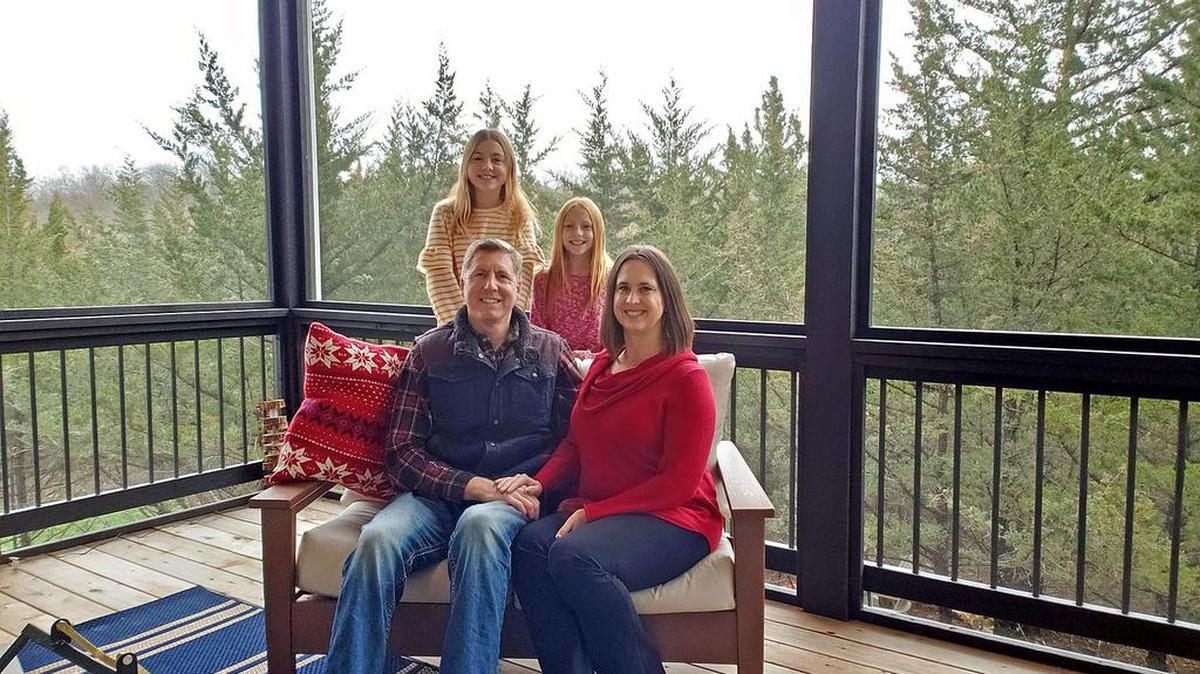 The Fink family was drawn to the distinctive lots and nature-filled views of Rodrock Development’s Forest View, which is located just west of Highway 7 on 119th Street. Their backyard vista is absolutely amazing!