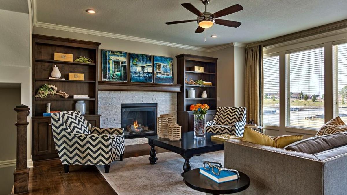 Ready for immediate occupancy in Gleason Glen in Lenexa, the Irving floor plan, similar to the one shown here, is priced at $399,950. The popular design can be completed in 60 to 90 days in Hills of Forest Creek.