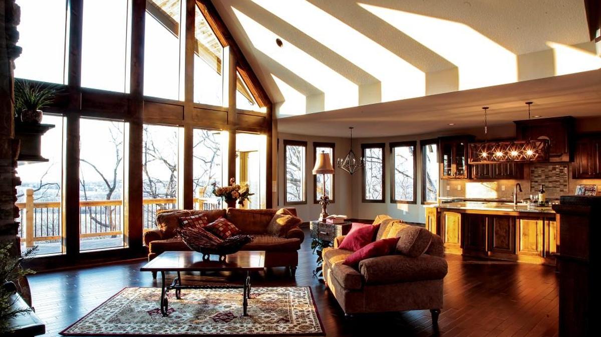 
The model home at the Enclave at Sunset Hills in the Communities of River Ridge offers sweeping views.
