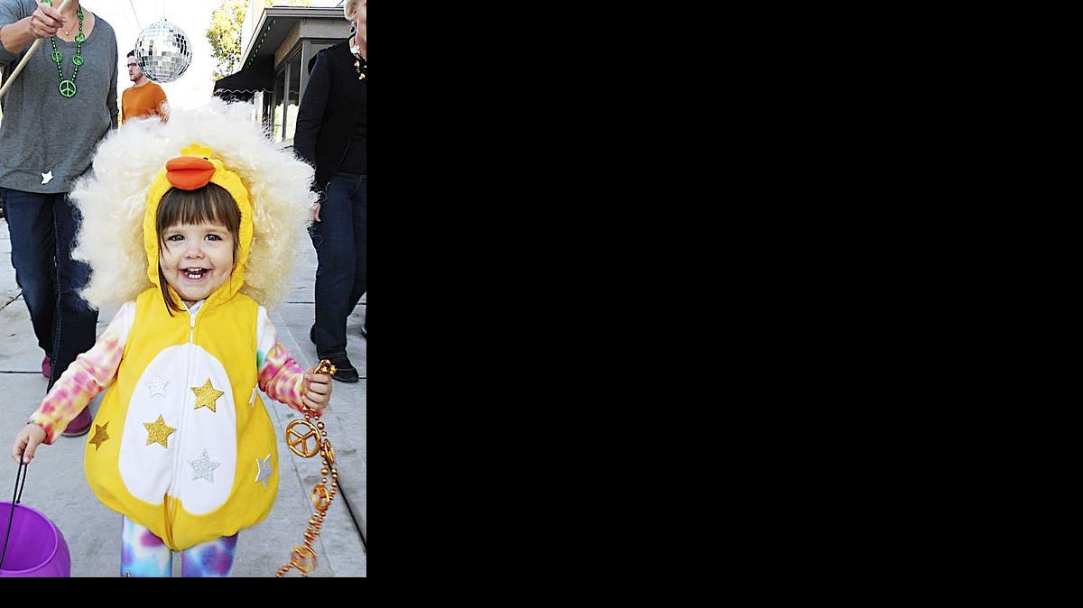 
The winner of last year’s Cutest Kid Halloween Photo Contest was dressed as dressed as a “Disco Duck,” complete with a star-studded duck ensemble, tie-dye leggings, festive beads and frizzy wig.
