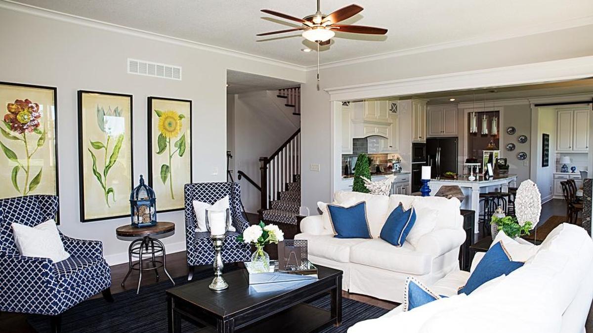 This is the Cassidy by Darol Rodrock Homes located in Arbor Lake, which is conveniently located at Prairie Star Parkway and Clare Road.