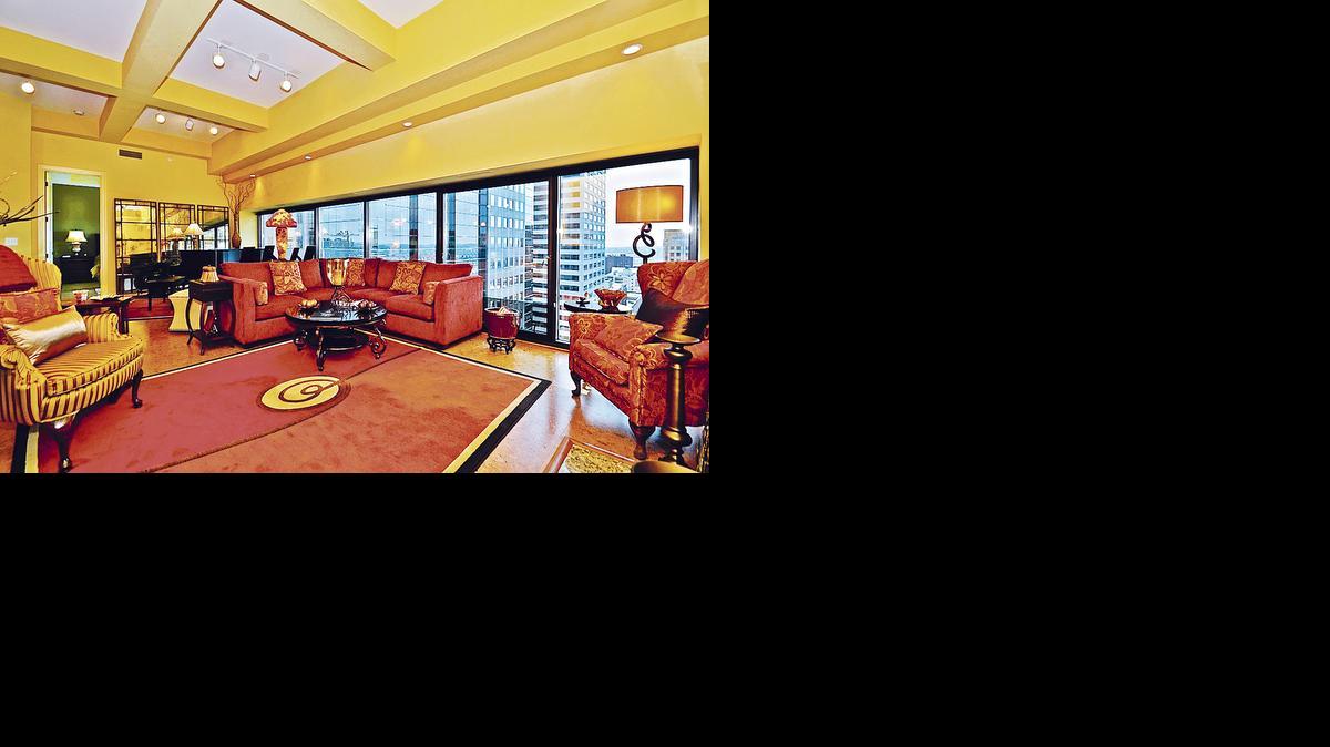 
The two-bedroom, 2
1/2-bathroom Wallstreet Tower penthouse is priced at $449,000 and boasts an open floor plan with high ceilings and a fully appointed, modern kitchen.
