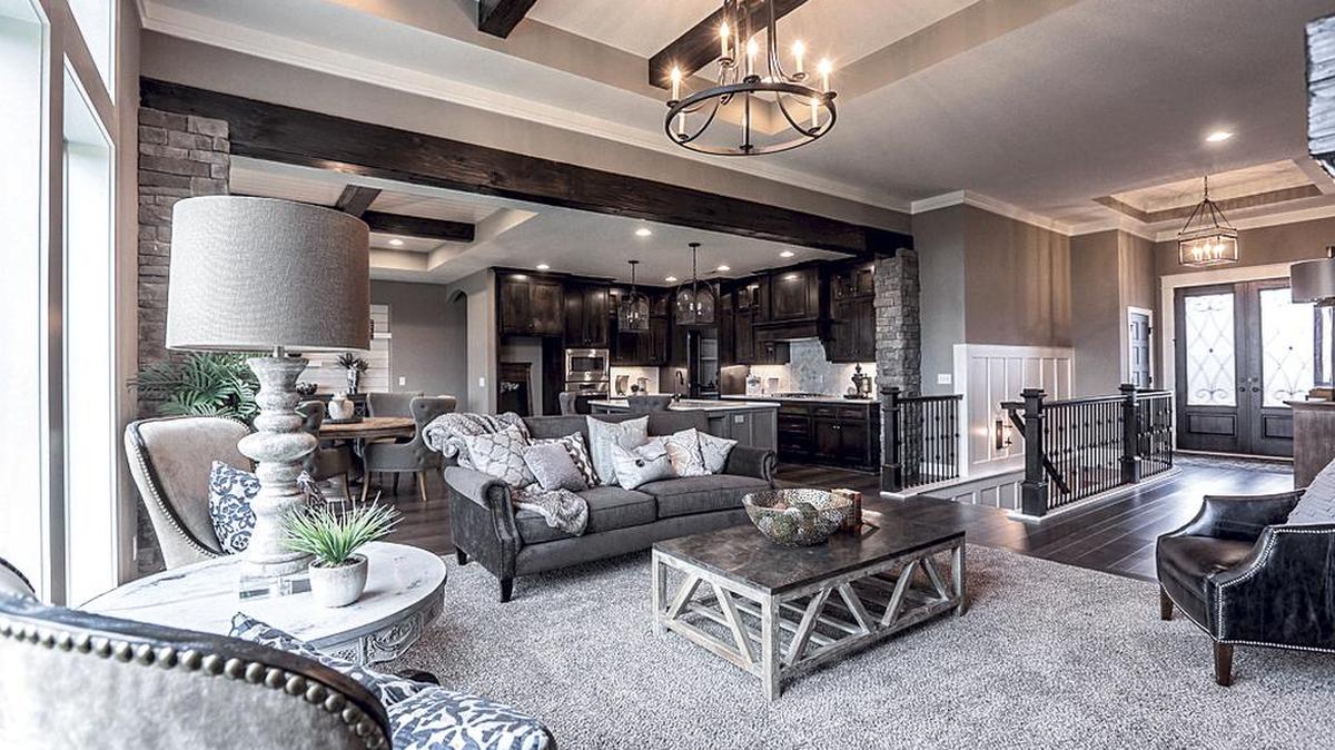 Built by JFE Construction and priced at $543,010, this Summerfield reverse model home located at 9744 Hastings St. in Lenexa offers a WOW factor for prospective buyers.