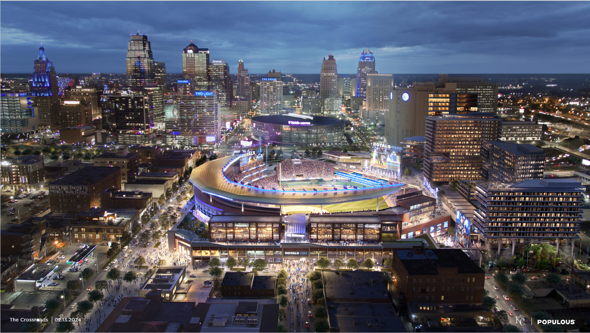 The Royals shared renderings of their proposed new stadium.