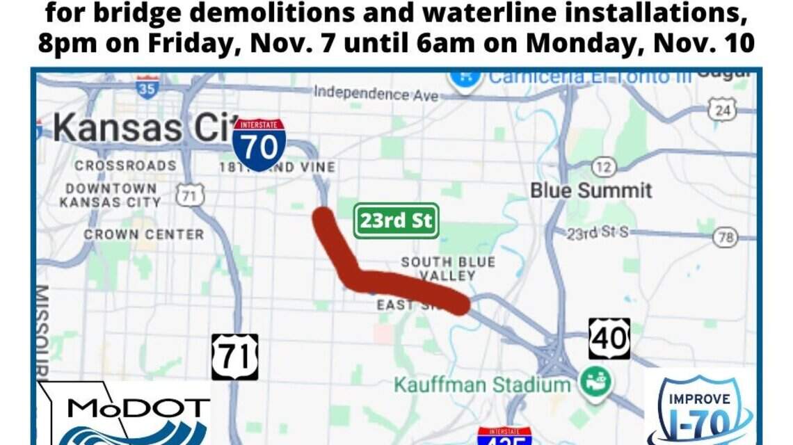 Traffic alert: Part of I-70 in Kansas City to close. What drivers need to know