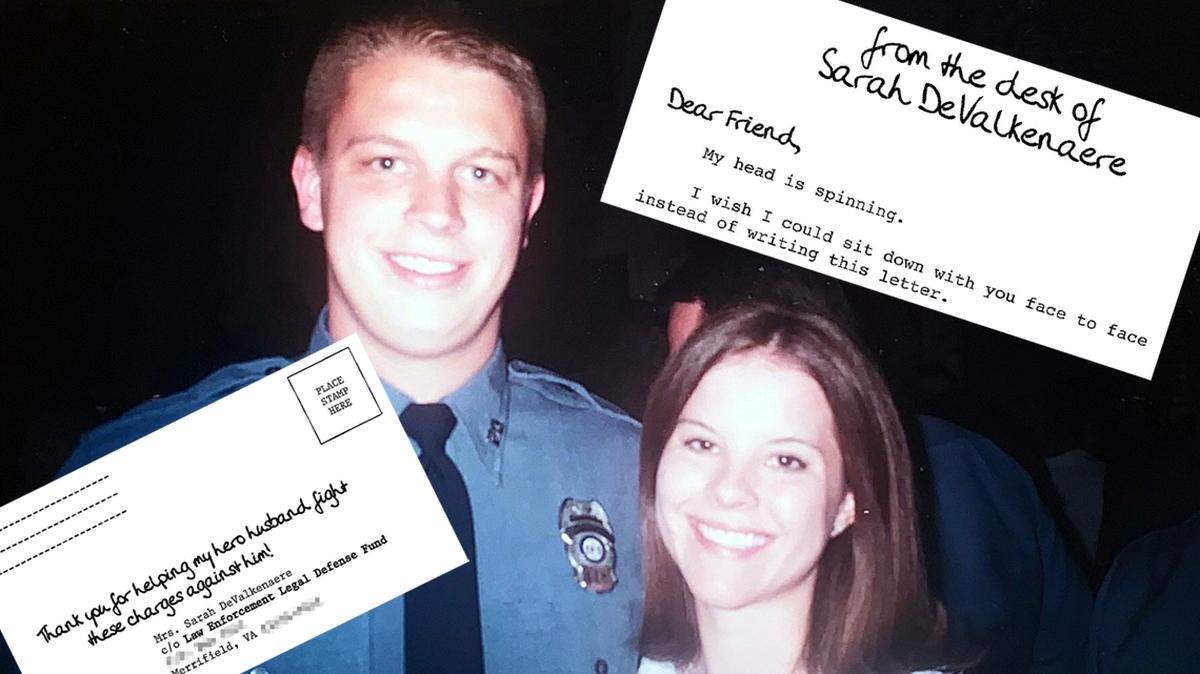 A fundraising letter for Eric DeValkenaere on behalf of his wife Sarah contains false claims about the death of Cameron Lamb at the former Kansas City police officer’s hands.