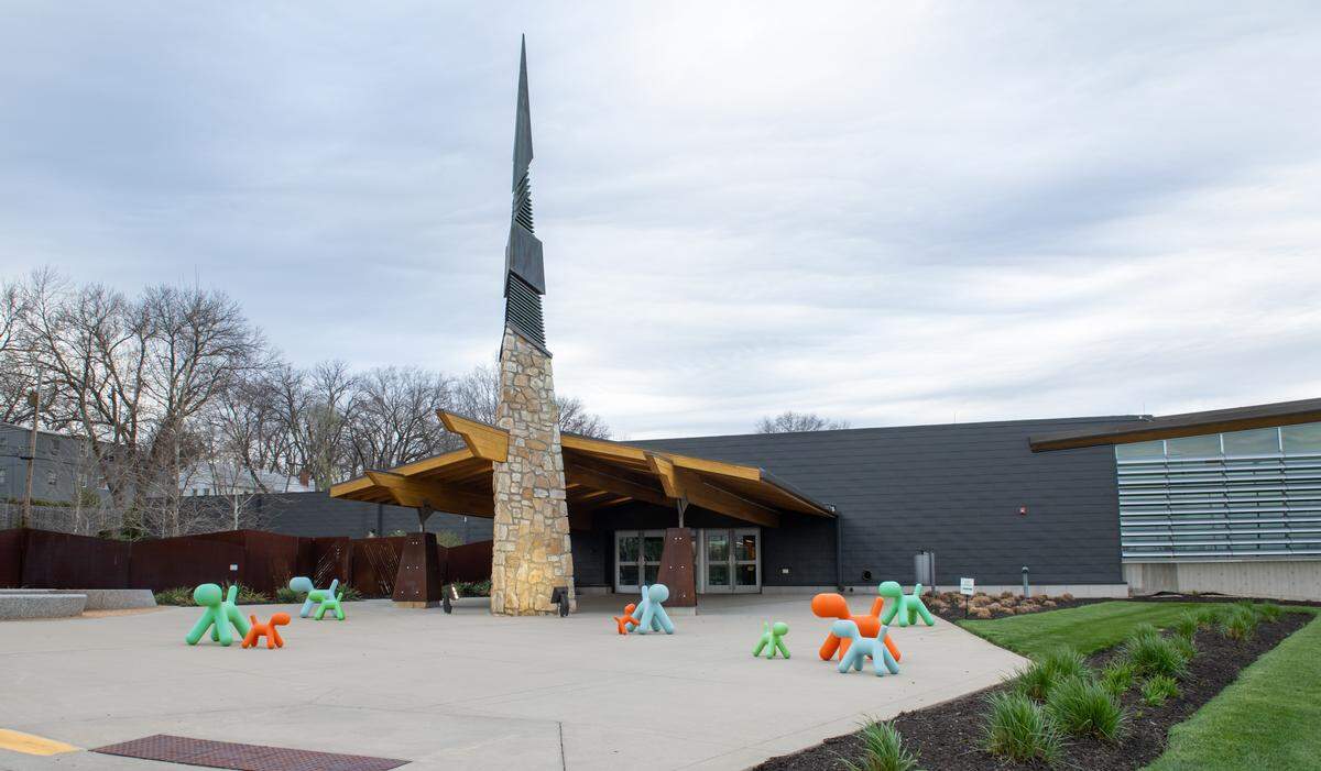 The Johnson County Arts and Heritage Center, which holds the Johnson County Museum, located at 8788 Metcalf Ave, in Overland Park. 