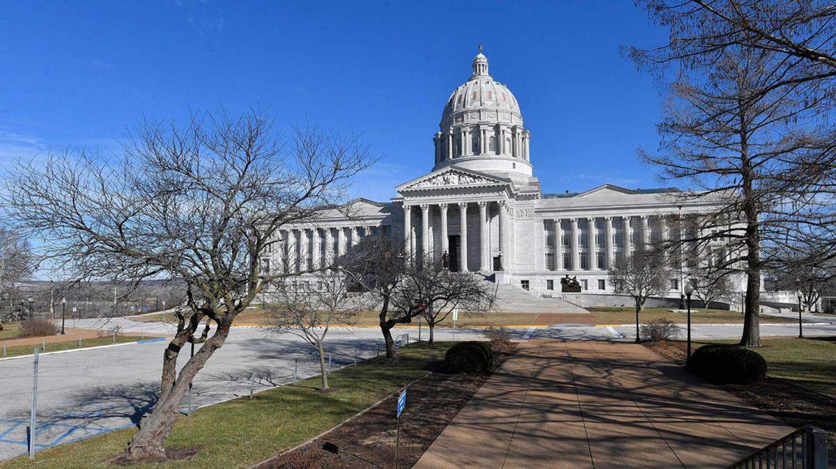 The Missouri State Capitol building in Jefferson City