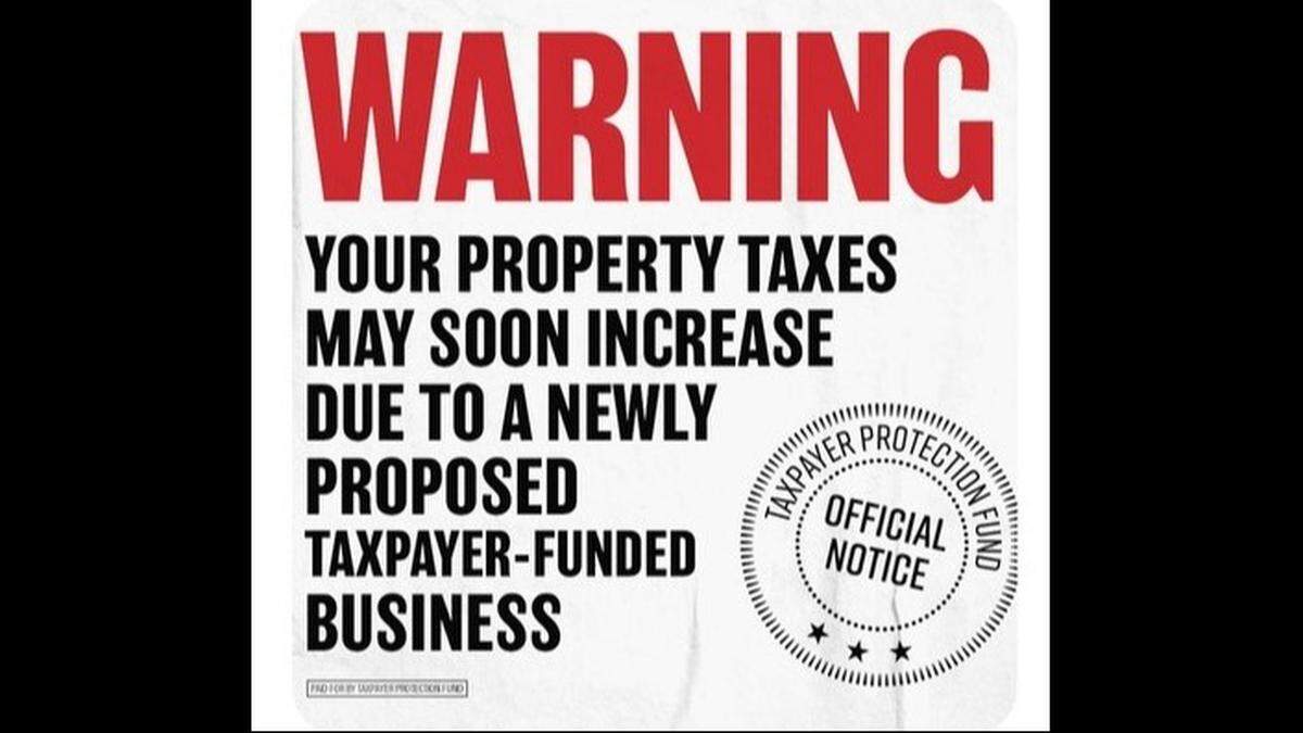 A graphic being sent to some Liberty, Missouri residents, which opposes a forthcoming ballot initiative, is seen in this screen capture shared with The Star by a reader.