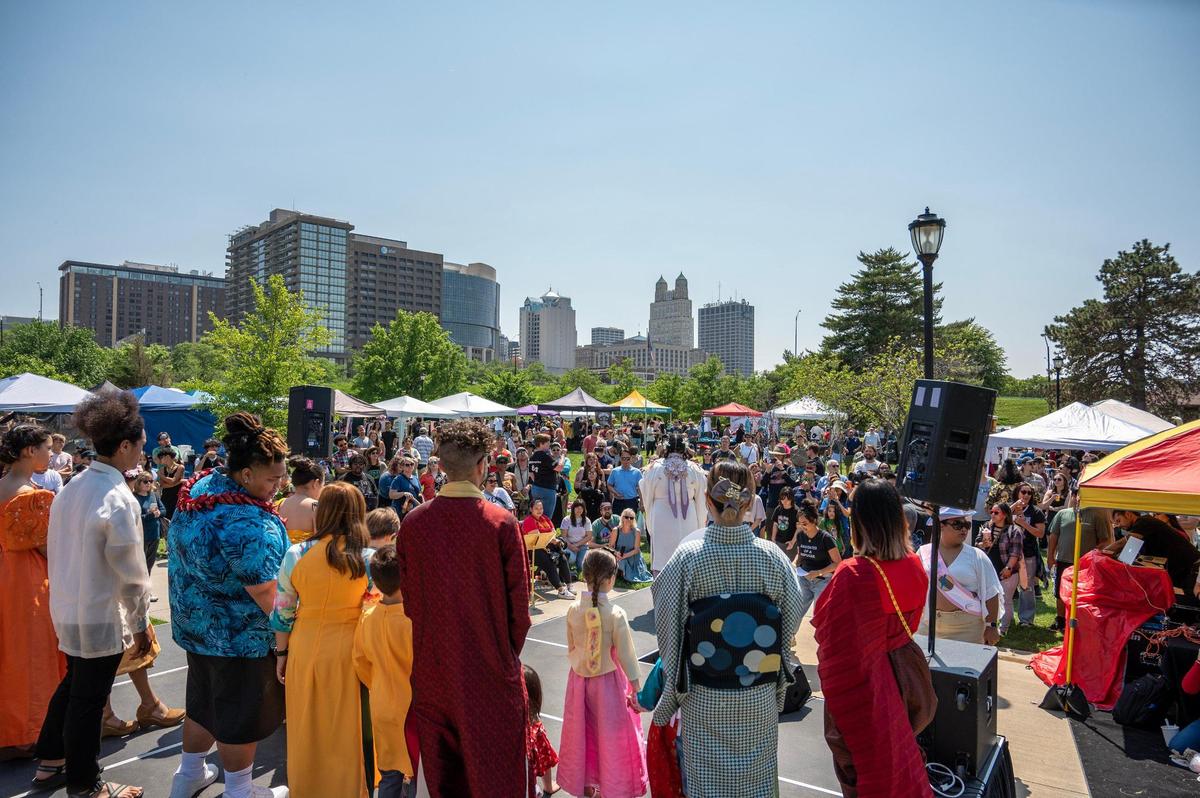 Visitors attend the AAPIconic Festival on Saturday, May 20, 2023, in Kansas City.
