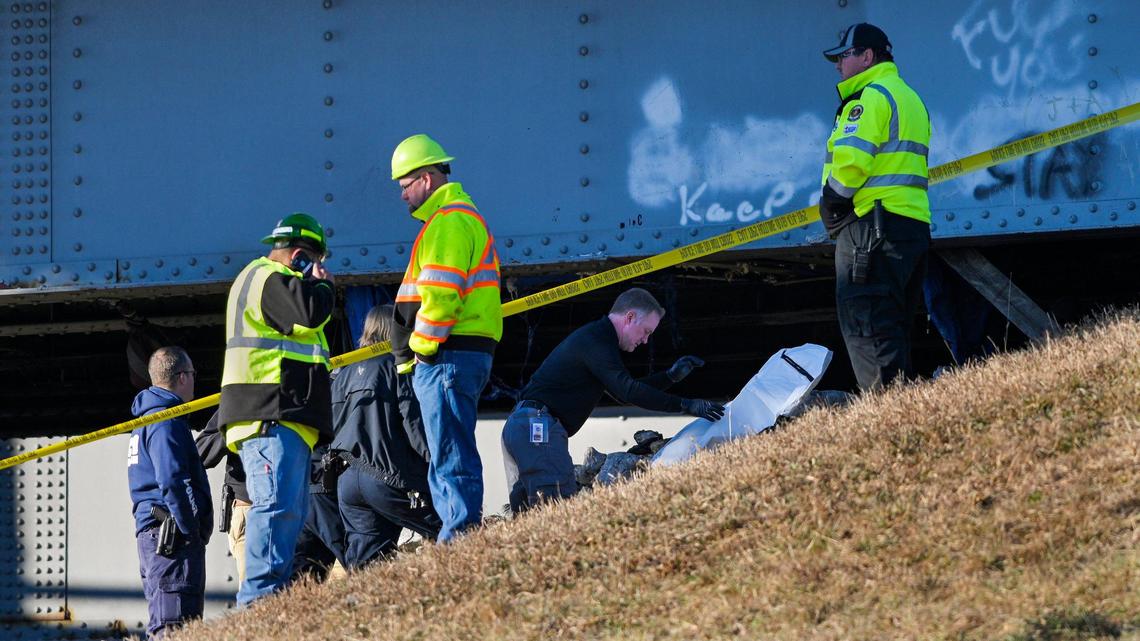 A body was found early Thursday, Jan. 13, 2022, in a fire at a homeless encampment near Interstate 70 and Truman Road. The Kansas City Fire Department was called around 6 a.m., said Fire Education Specialist Jason Spreitzer.