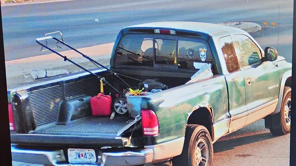 Police are looking for a person believed to be wearing a skull mask and driving a green truck who is suspected of shooting three people across Kansas City and Grandview on Wednesday morning. Kansas City police provided a photo of the suspect vehicle, which had a lawnmower in the back.