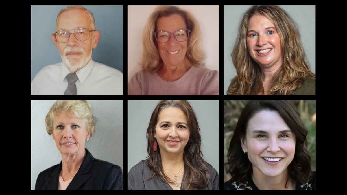 Candidates running for North Kansas City Council, top row from left to right: Anthony Saper, Rita Pearce and Lyndsey Magrone, and bottom row from left to right: Linda Alvarez, Yvonne Salinas and Synthia Larson.