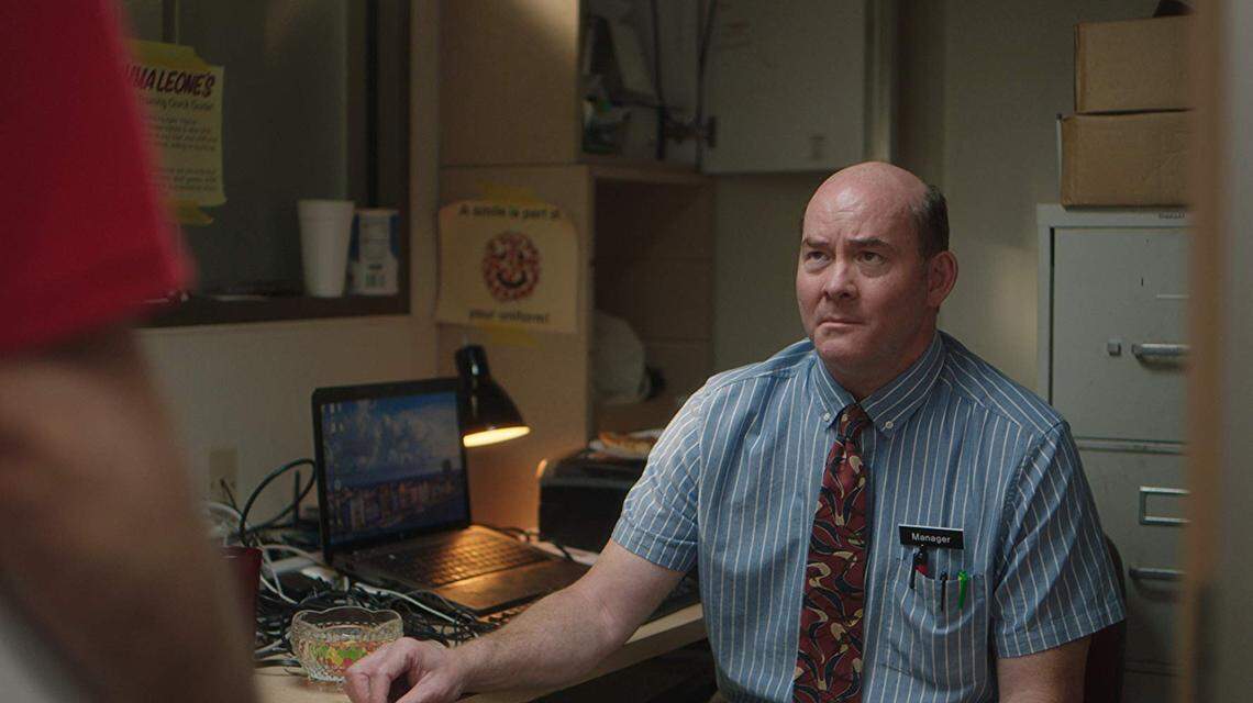 David Koechner may be a nice guy, but he plays one of his typical roles, a jerk boss, in “All Creatures Here Below.”