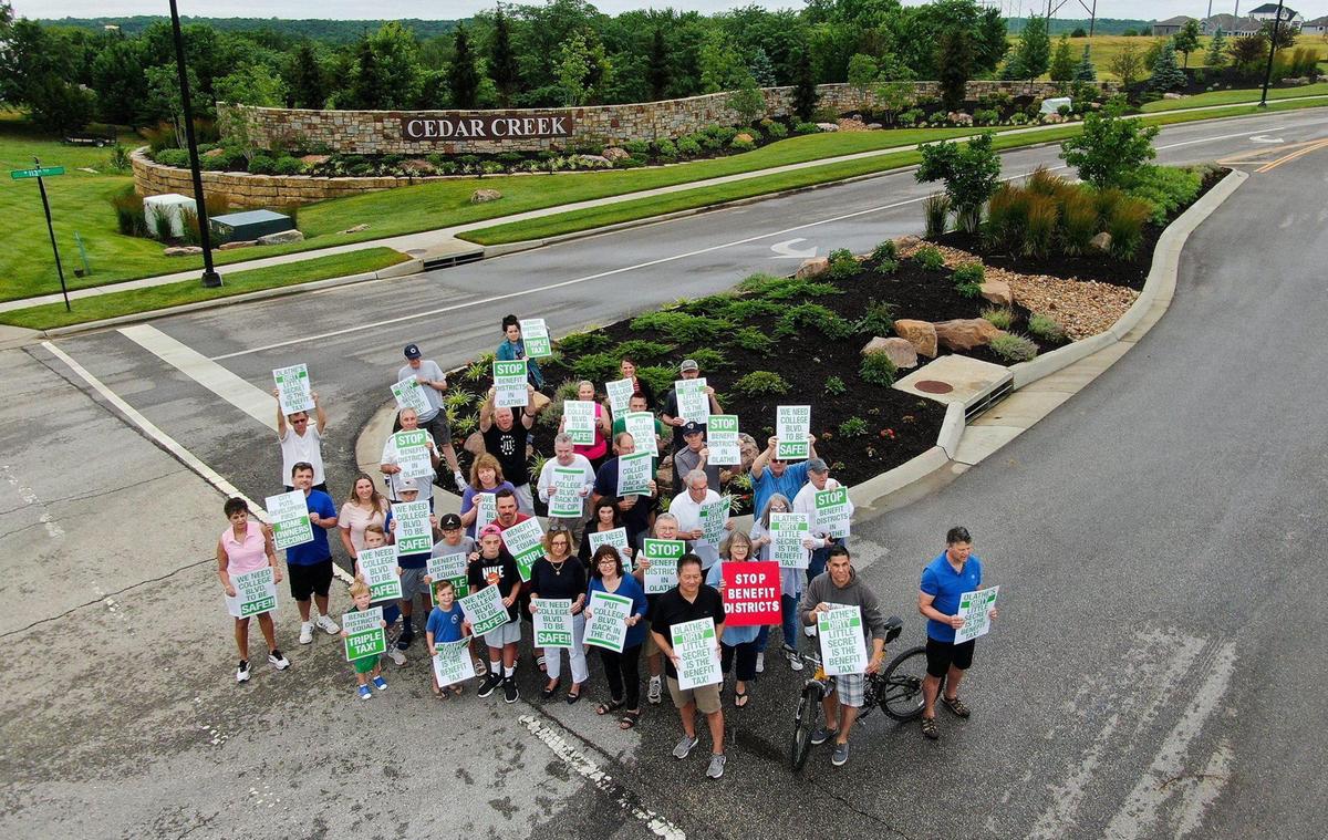 Some homeowners in Olathe’s Cedar Creek development say they were not notified of special tax assessments before they purchased their homes. They are calling for the city to stop creating special benefit districts, which allow developers to create extra property tax assessments on homes to pay for public improvements like roads and sewers. 