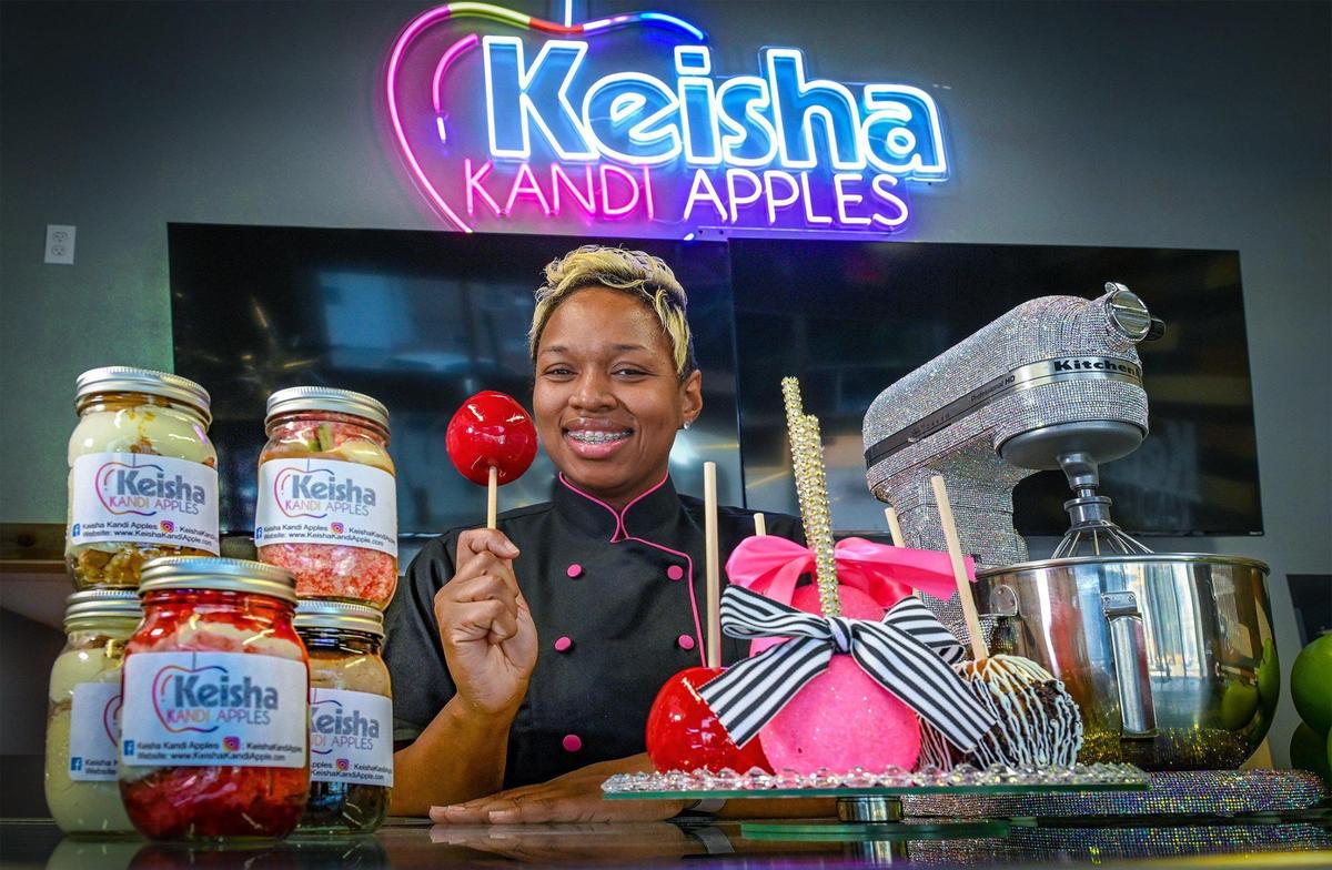Keisha Allen opened Keisha Kandi Apples, 809 W. 39th St., Suite 150, in July. She specializes in a variety of candy apples, decorated Oreos and other treats, and cheesecakes in jars.
